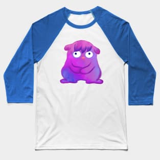 Cute Purple Monster Creature Baseball T-Shirt